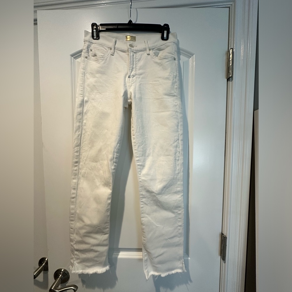 Mother ‘The Rascal Ankle Snippet’ Jean In Cream - image 1